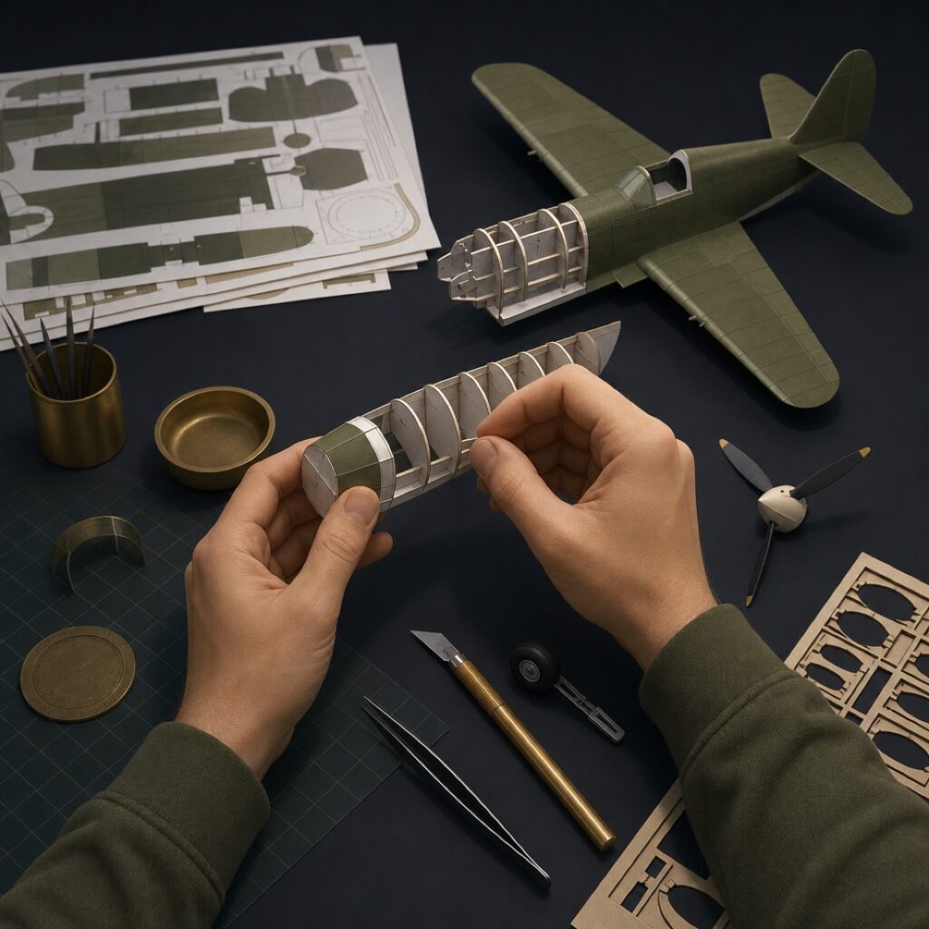 WAK 1/33 P-40C Paper Model and Laser-Cut Frames Review